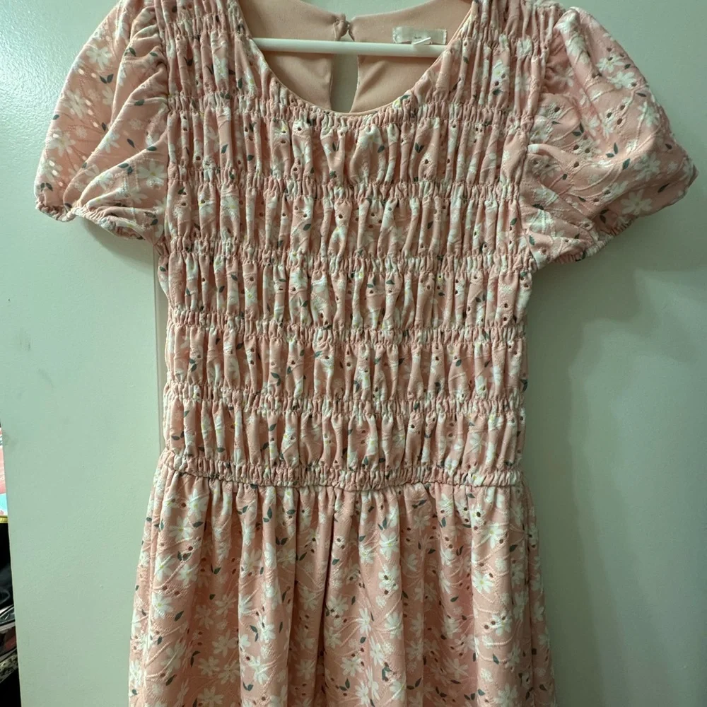 Floral Pink Kids Dress